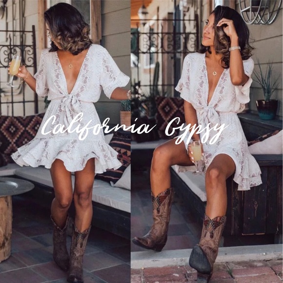 Snakeskin Western Boho Dress - Picture 2 of 14